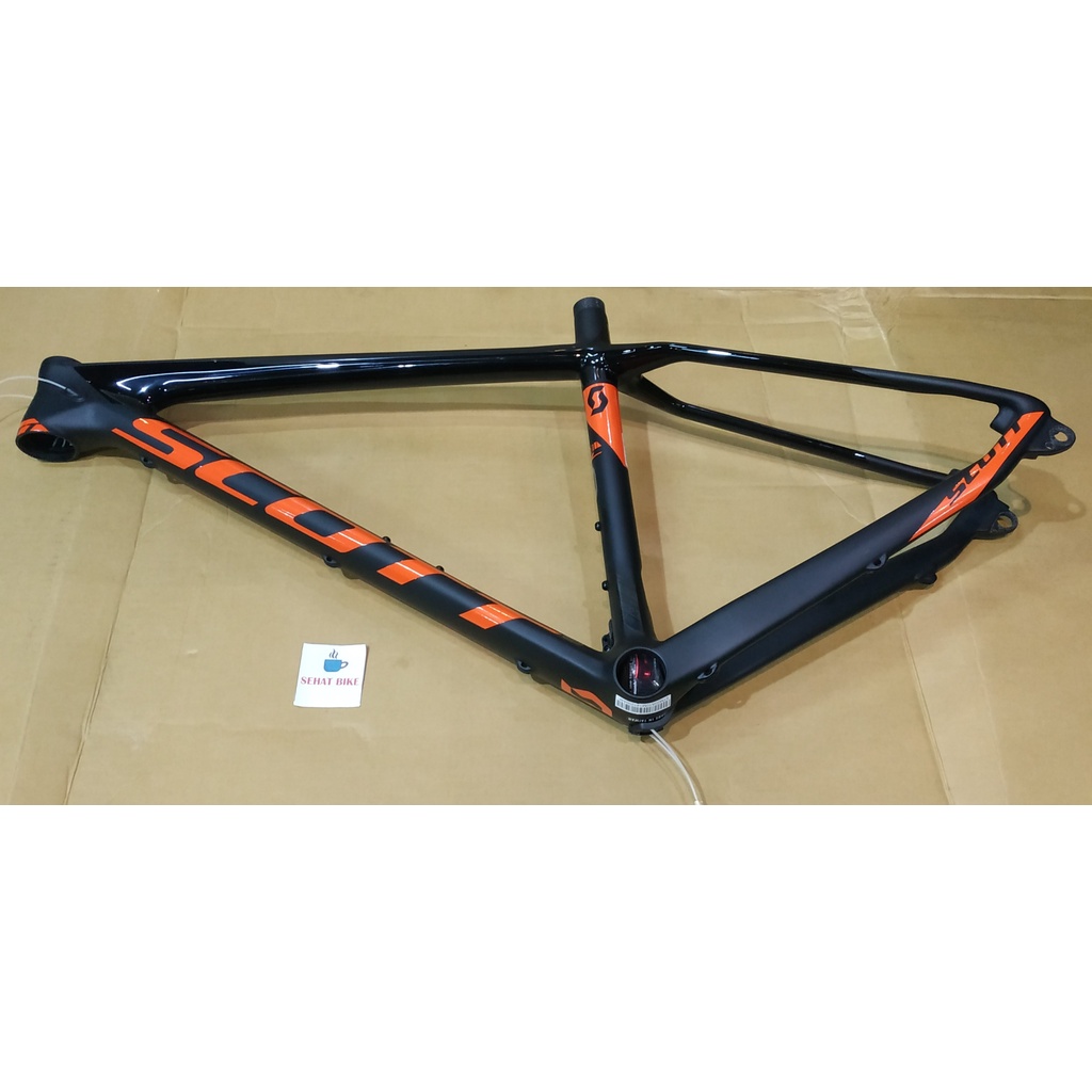 Frame Batang Sepeda Mtb Scott Scale 700 SL Black Orange Carbon Original