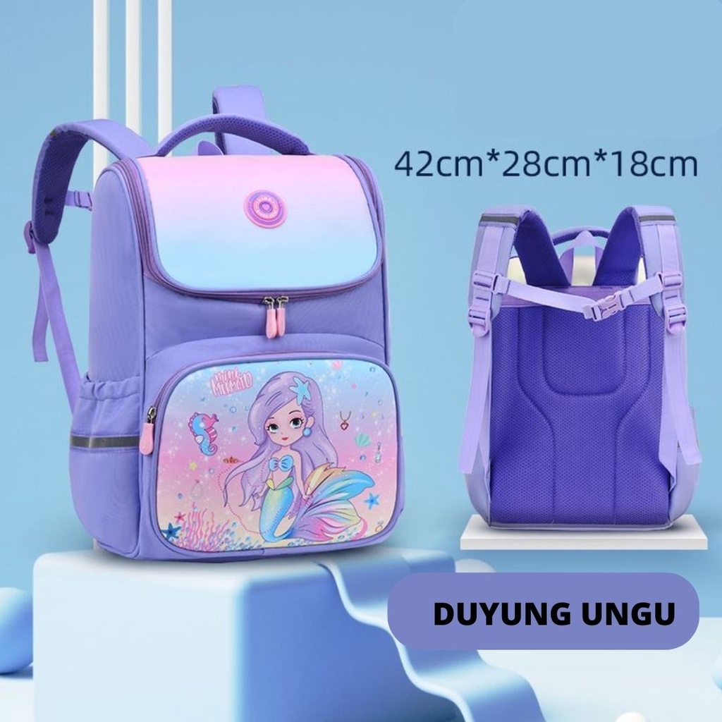 [MONA] Tas Ransel Sekolah Motif Duyung Cantik dan Lucu SD SMP -M0192