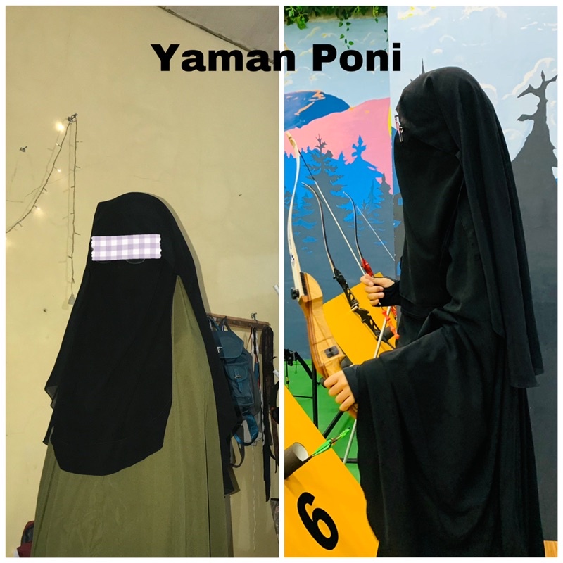 PRELOVED Niqab Bandana, Bandana Poni, Niqab Yaman, Niqab Yaman Poni