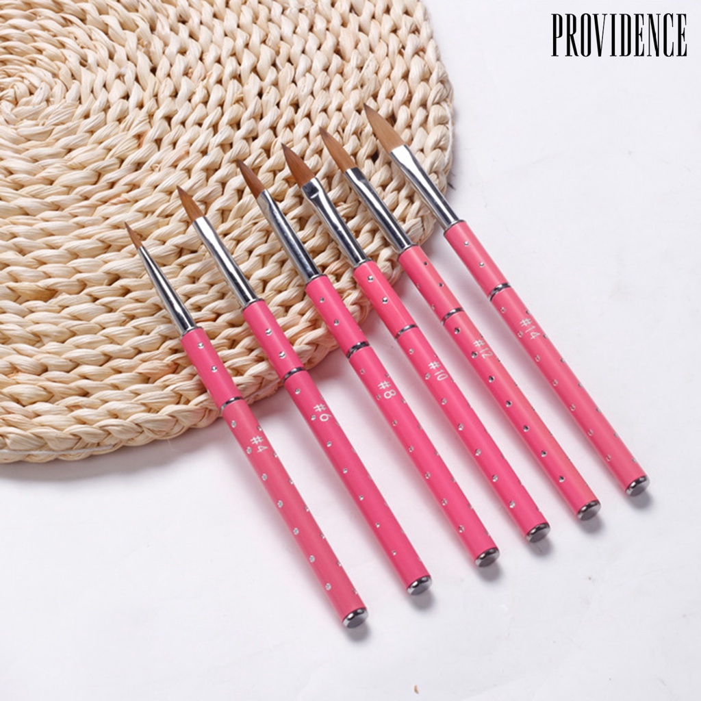 Providence Nail Brush Eco-friendly Flexible Bristles Nylon Wool DIY Manicure Brush Nail Art Pen Tool for Women