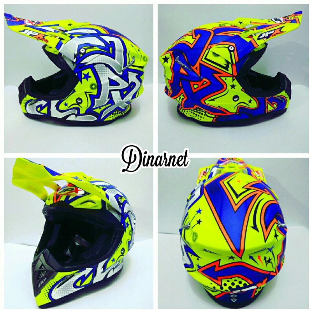 Jual Helm Cross Jpx Full Face Standar SNI Trail Trabas Supermoto Klx terlaris