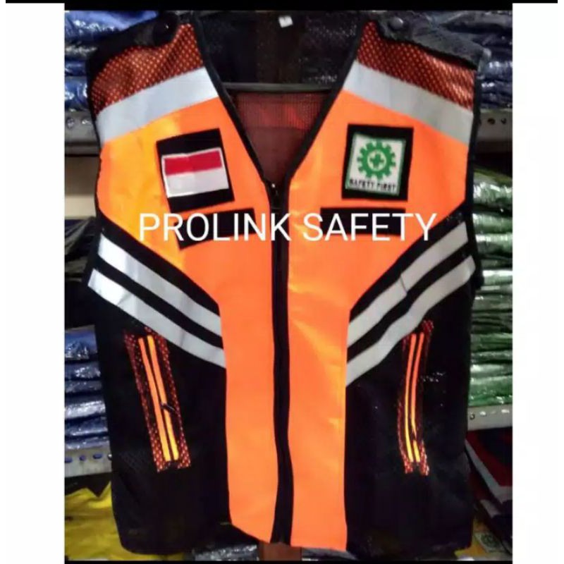 ROMPI SAFETY 5 WARNA BAHAN TASLAN SAMPING JARING FREE LOGO.K3 BENDERA