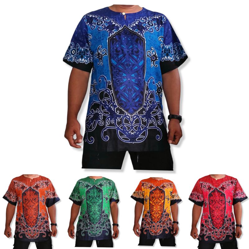 Baju ethnik dashiki kalimantan unisex (pria/wanita).