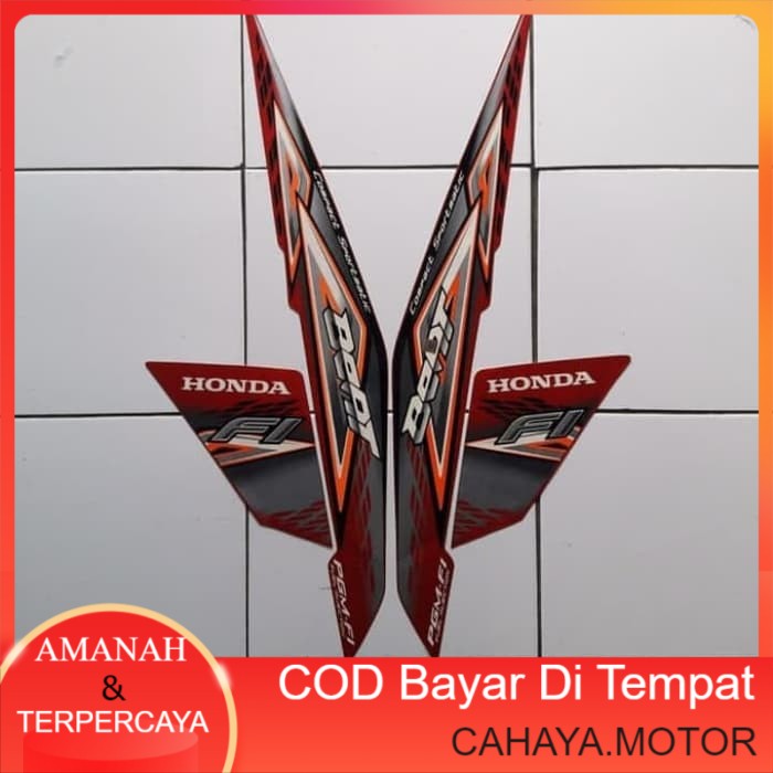 striping beat fi 2014 merah