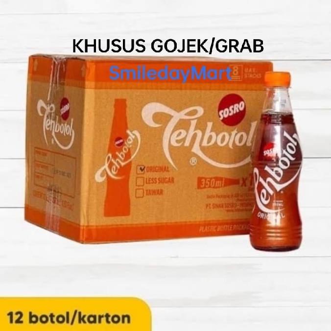 

[COD] Teh Botol 350ml Pet Original / Teh Botol Sosro 350ml 1 Dus 12 Pcs [COD]