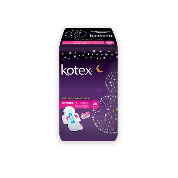 KOTEX SOFT & SMOOTH OVERNIGHT WING 28CM 14S