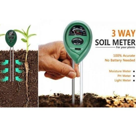 ➱ Mediatech Soil Meter 3 in 1 pH Meter Tanah / Soil Moisture Tester ○