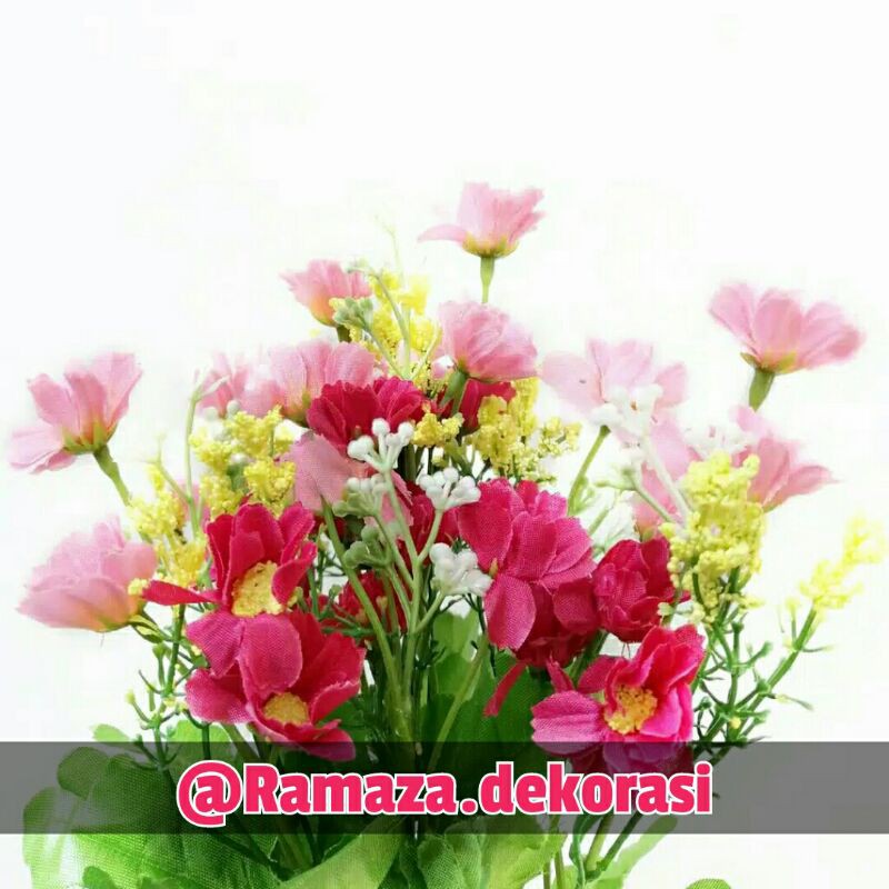 BUNGA ASTER MINI/ BUNGA ASTER DEKORASI MINI/ BUNGA ASTER IMITASI PLASTIK