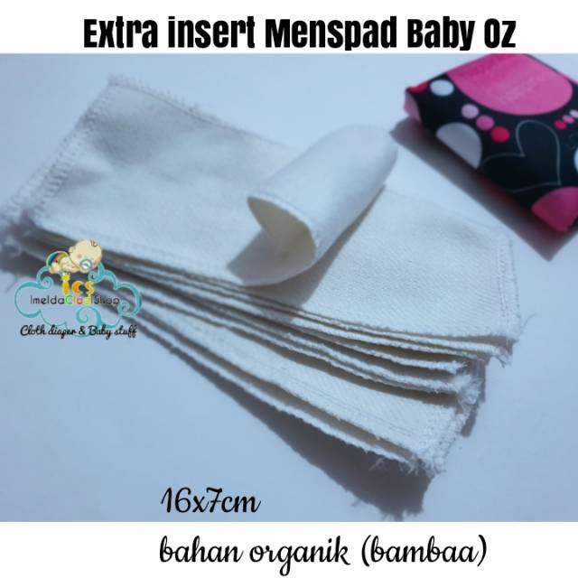 Extra insert katun &amp; nifas menspad baby oz menstrual pad pembalut