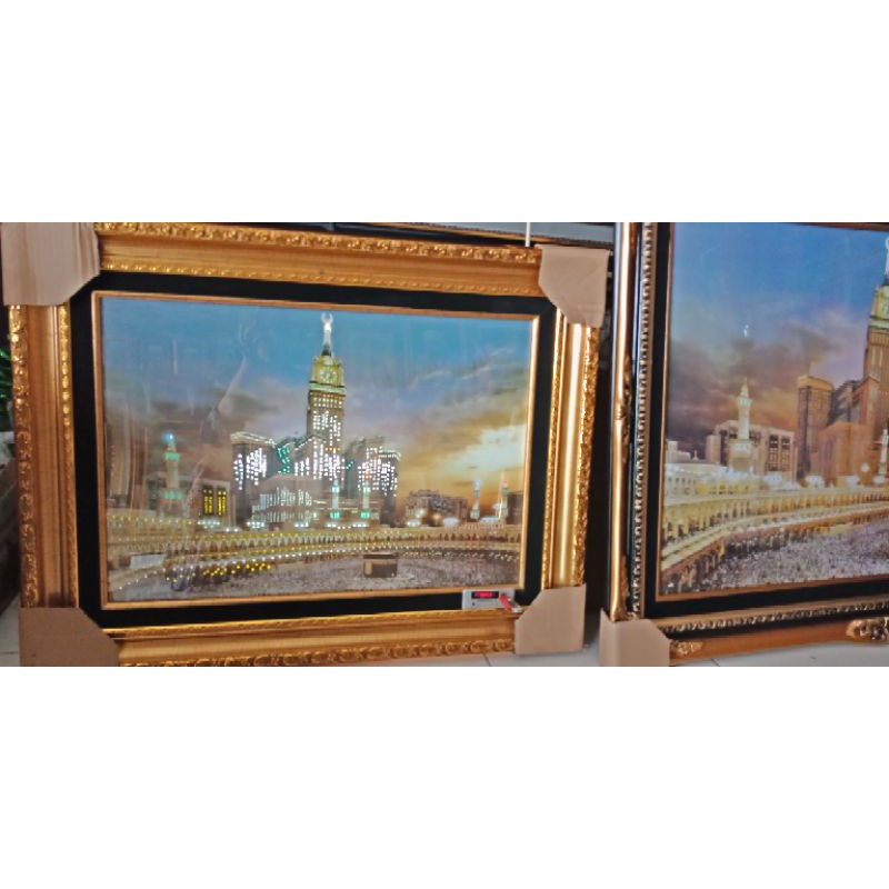 GRATIS ONGKIR  Kaligrafi Ka'bah Murotal dan Lampu