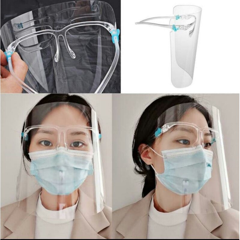 Face Shield Kacamata / Pelindung muka Frame Kacamata ala Nagita