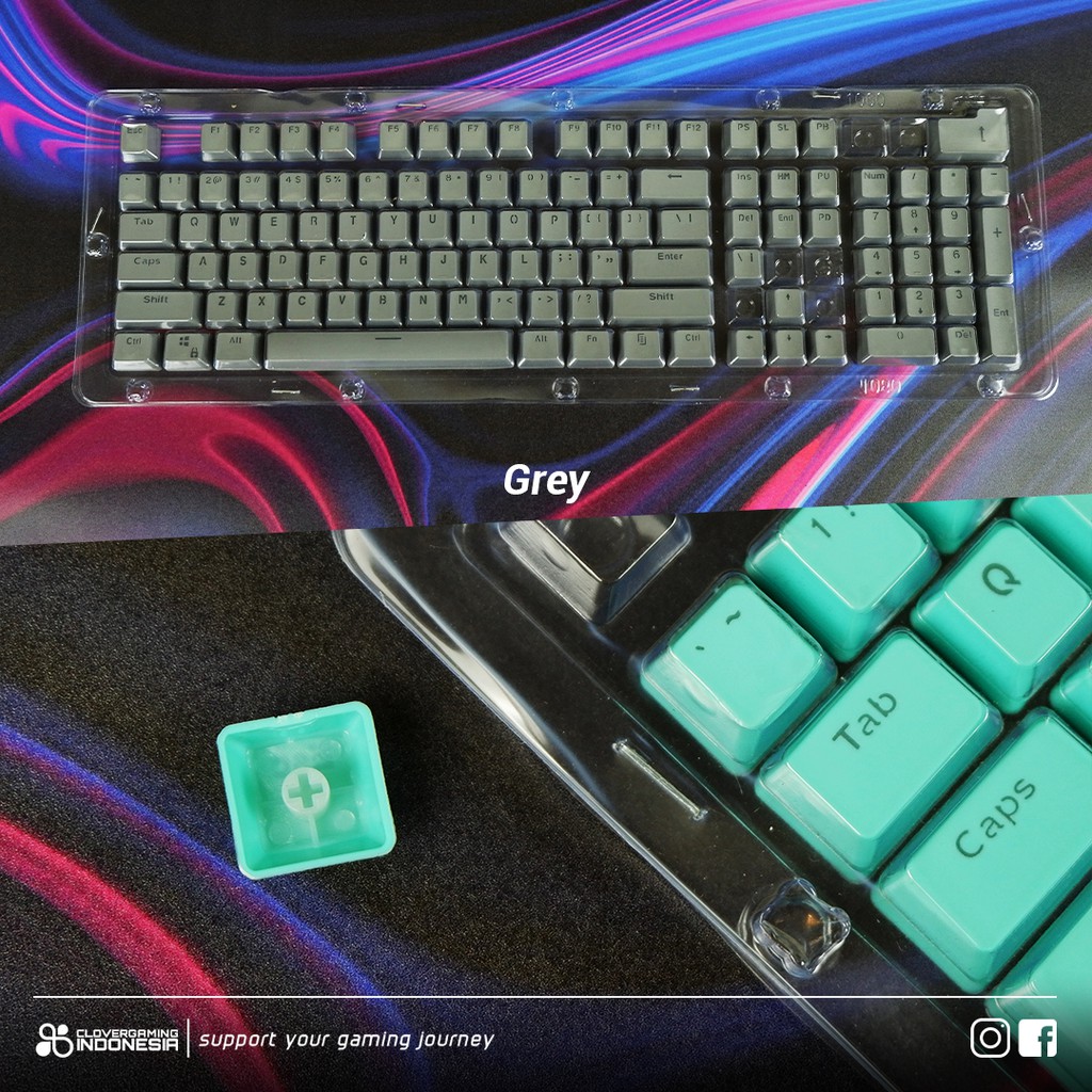 Keycaps CLV PBT Color Standart Double Shot - 106 Key Set Custom Color