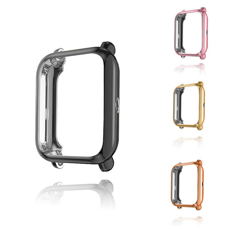 Untuk Huami Amazfit Bip U S 1S pro Lite Pelindung Case Layar Dengan film Untuk Xiaomi Amazfit Bip Lite 1S U pro Aksesoris Bumper Plating TPU Shell Case Cover Perlindungan