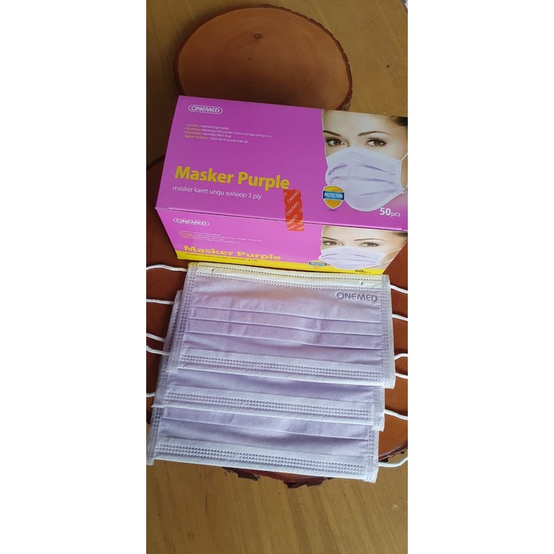 MASKER ONEMED MASKER BEDAH 3 PLY EARLOOP ISI 50 PCS