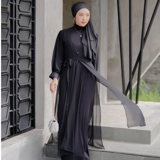 Outer Ceruty Wanita Outer Long Polos Jumbo Outer Laura