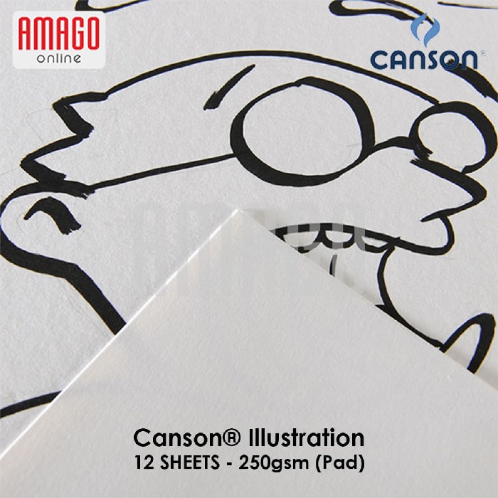 CANSON Illustration - 12 sheets - A4 - 250G (Pad) - 200387200