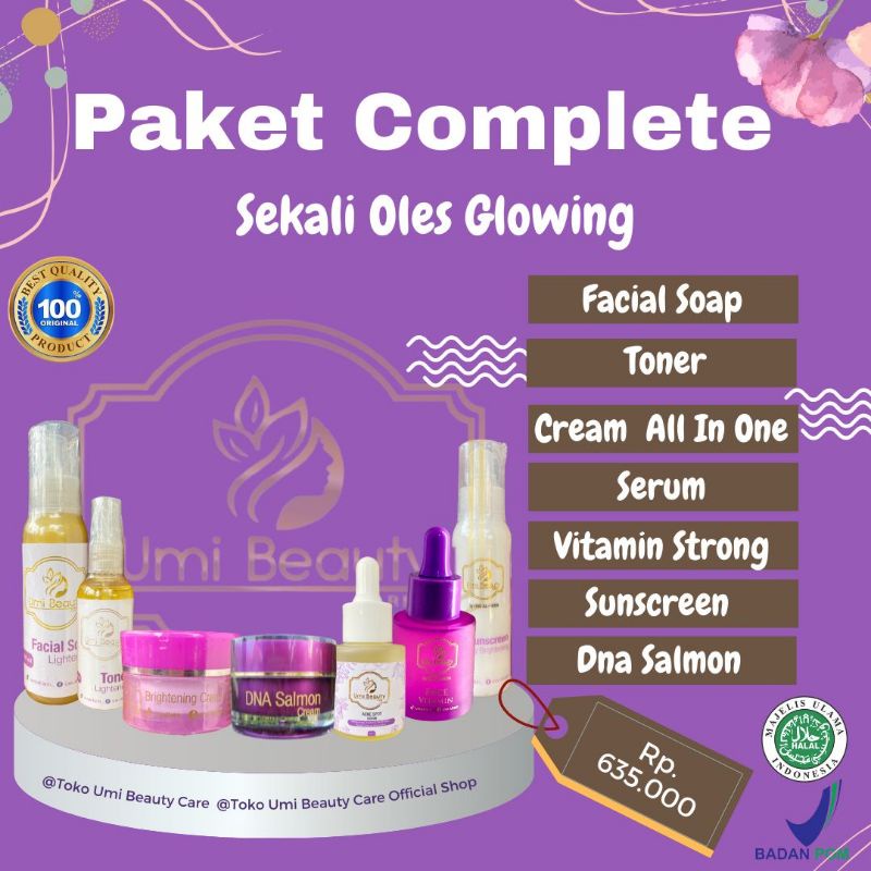 SKINCARE UBC BY UMI ALFATIH,SEKALI OLES GLOWING TERMURAH