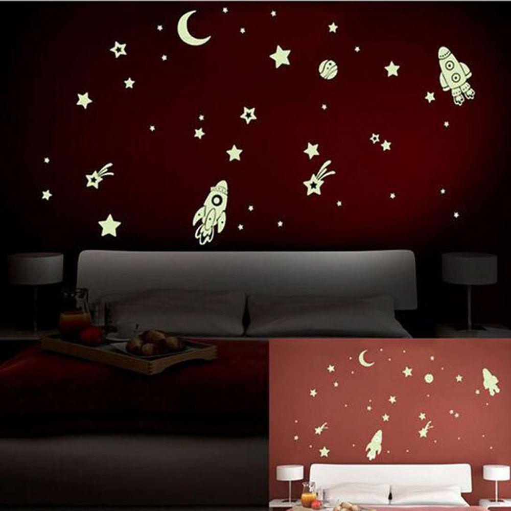 [Elegan] Stiker Dinding PVC Art Decal Fluorescent Luminous Glow In Dark