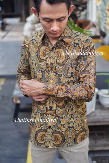 Sidamuliya Batik Kemeja Pria Slimfit Premium Atreyani Lengan Panjang