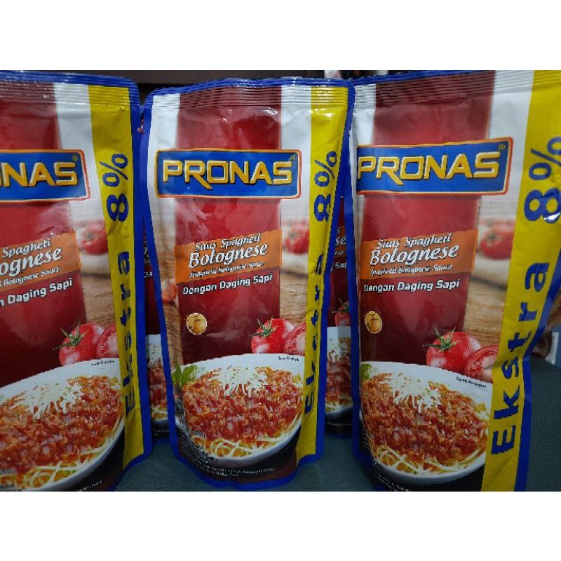 

pronas saus spagheti bolognese dengan daging sapi 350g