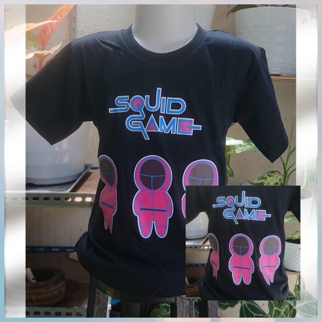 kaos anak anak motif squid game/kaos anak laki laki motif squid game 1th-10th