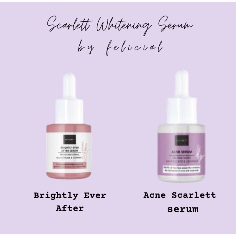 [GARANSI ORIGINAL 100% BPOM] SCARLET WHITHENING SERUM ACNE | BRIGHTLY EVER| SCARLETT WHITENING