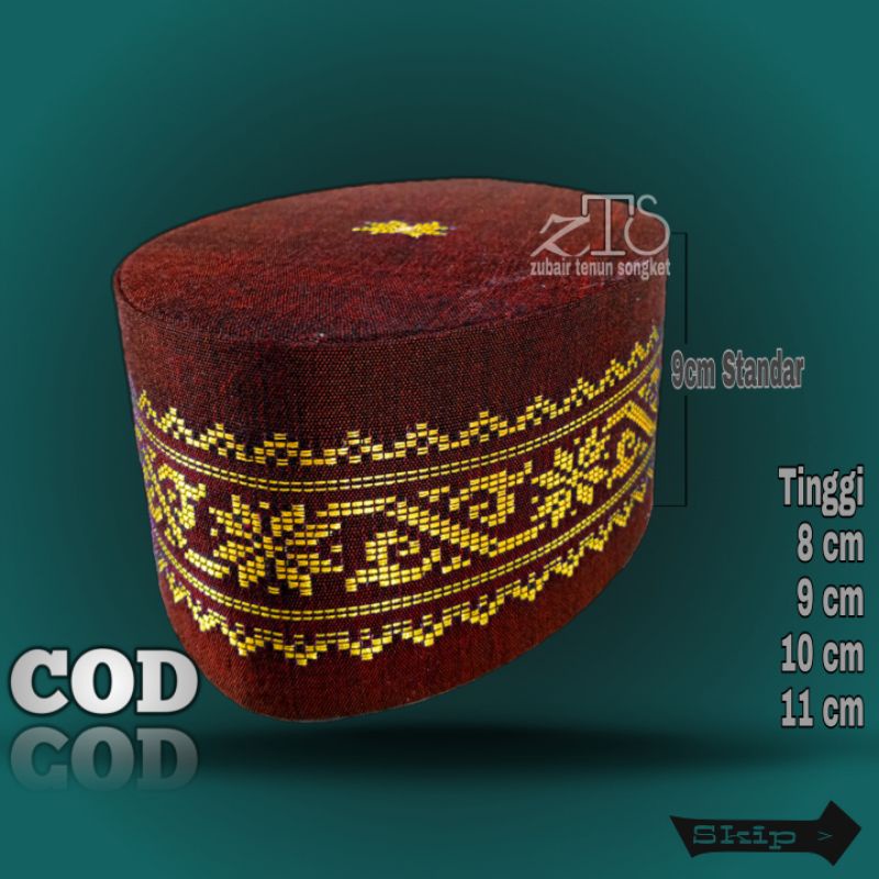 PECI SONGKET MERAH EMAS MOTIF Z / OKA BUATAN MEDAN