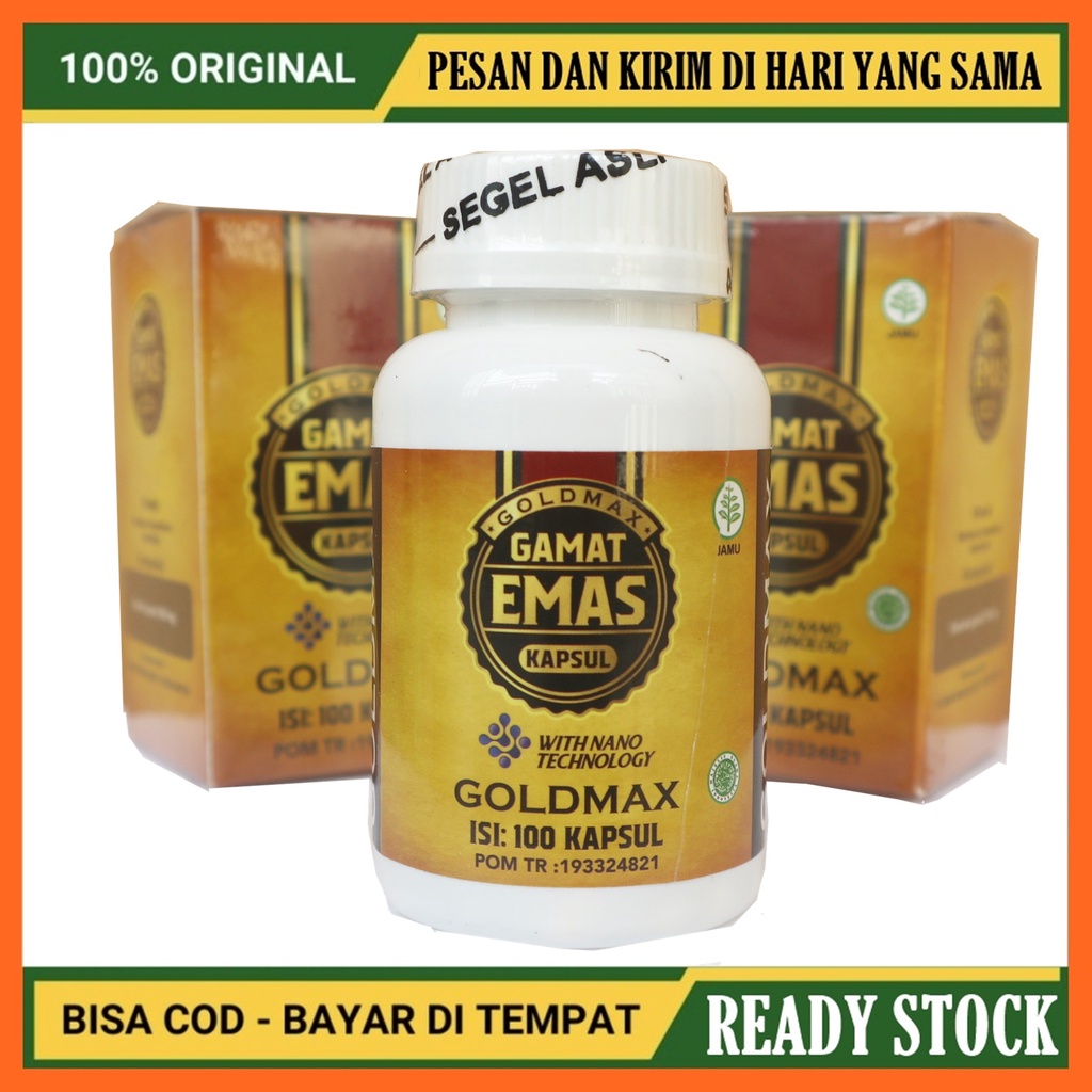 [COD] Obat Herbal Tulang Retak 100% Alami - GOLDMAX Gamat Emas Kapsul