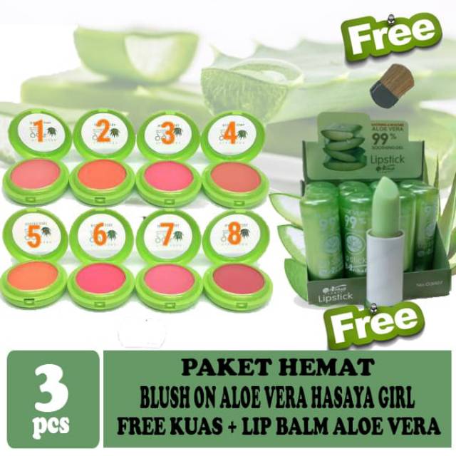 PROMO BLUSH ON ALOE VERA FREE LIP BALM ALOEVERA