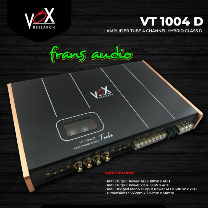 power 4ch Vox research VT 100.4d tube  Vox vt 1004d  Vox Vt 100 tabung