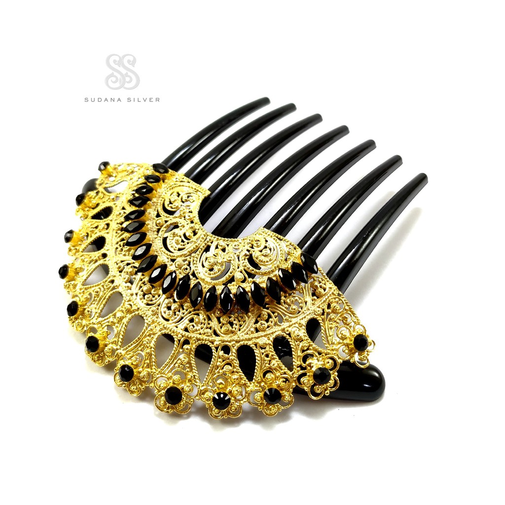 Sirkam Jepit Rambut Gold Alpaka Bali