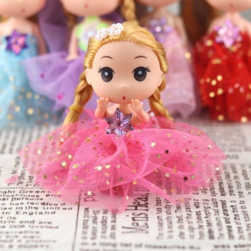 1 Pcs Random New Hot Sale 12 cm Boneka Lucu Barbie Mainan Tas Liontin Gantungan Kunci