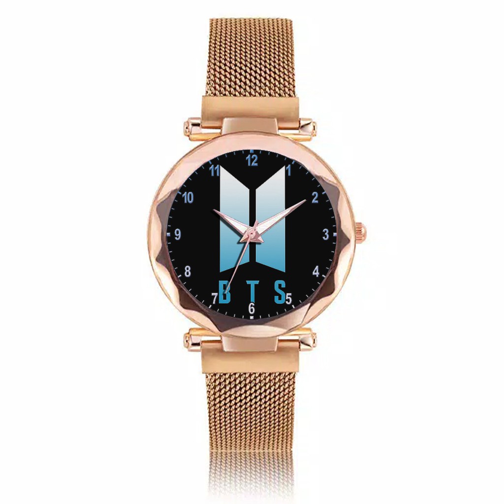Jam Tangan Wanita Custom - KPOP BTS Free Box &amp; Batre Cadangan 5