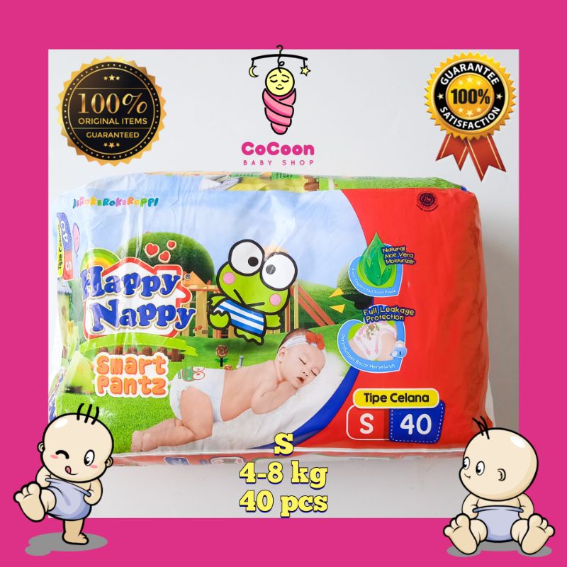 Popok Bayi Happy Nappy Smart Pantz Tipe Celana S40 S 40