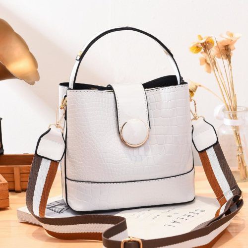 GI 19385 RISCE TAS SELEMPANG TALI MOTIF IMPORT WANITA CEWEK PEREMPUAN JAKARTA BATAM KULIT BUAYA JT