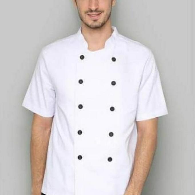 Seragam Koki Baju Chef Baju Koki Seragam Chef Putih Lengan Pendek