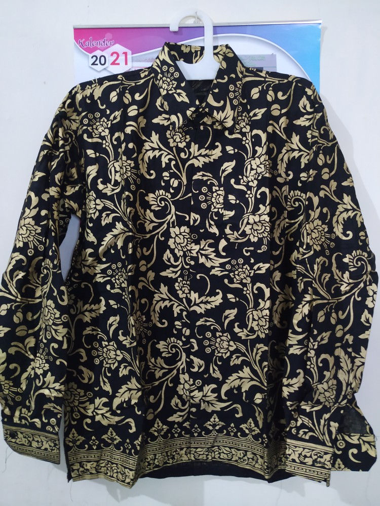 Kemeja Batik Pria Lengan Panjang M L Xl Xxl