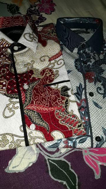 Kemeja Batik Pria Lengan Pendek Bs55 Katun Motif Modern Dixmont Semi Slimfit Premium