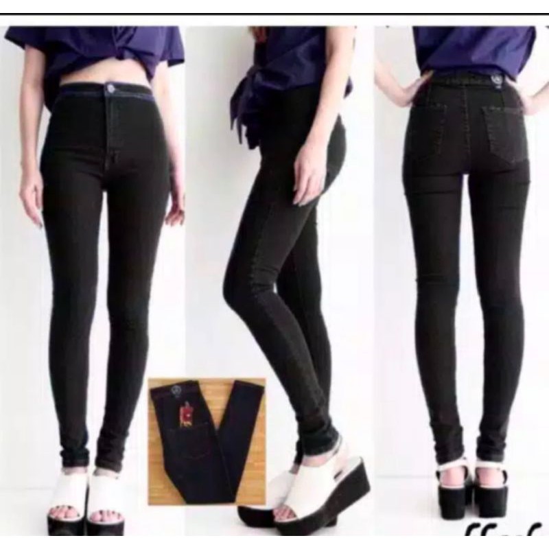 Celana Cewek Jeans slimfit retsereting    t01