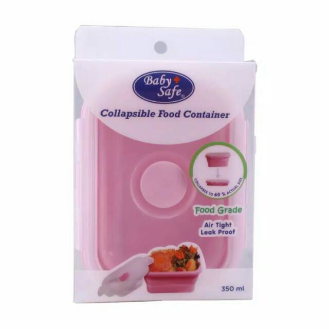 BABY SAFE COLLAPSIBLE FOOD CONTAINER SC01P(PINK) / SC01T(TOSCA) JEFF BABYSHOP