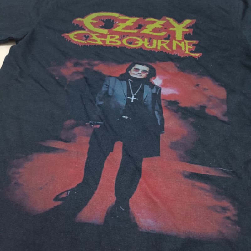 KAOS BAND OZZY OSBOURNE MONZA VINTAGE WARNA HITAM