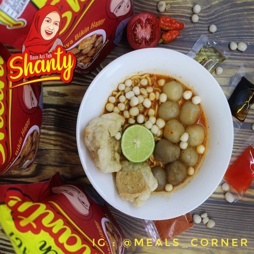 Teh Shanty Baso Aci original boci yamin teh shanty Khas Garut Tulang Rangu Pedas all varian Baso kampung nyemek