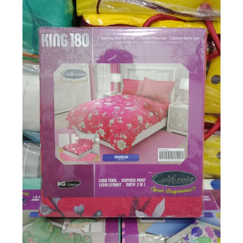 Sprei California King 180x200 cm Selembut Sutra Kualitas Premium