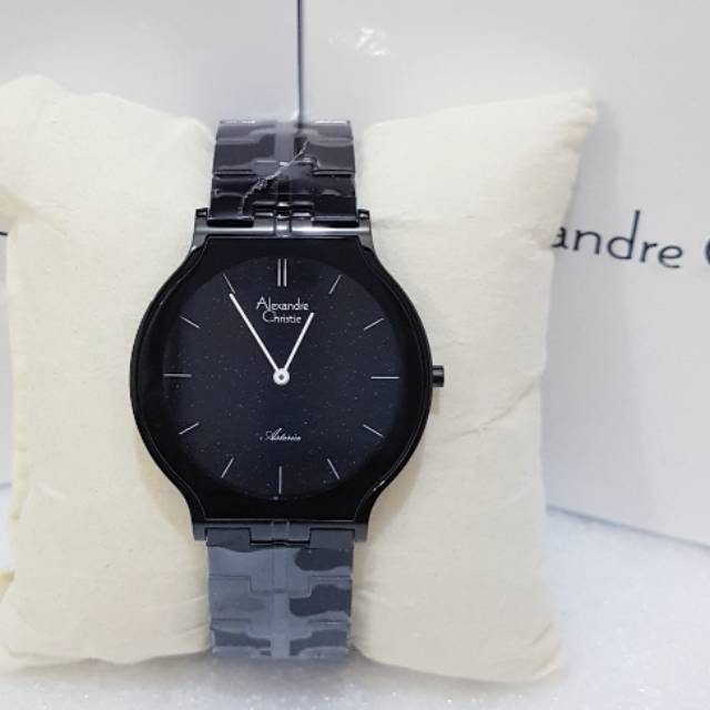 Alexandre christie AC 8603 jam tangan pria original black stajnless steel