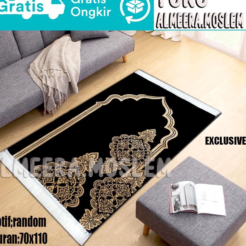 ➷ Sajadah Turki Exclusive - Sajadah Kiswah Hitam - Sajadah Tebal - Sajadah Turki Original - Sejadah