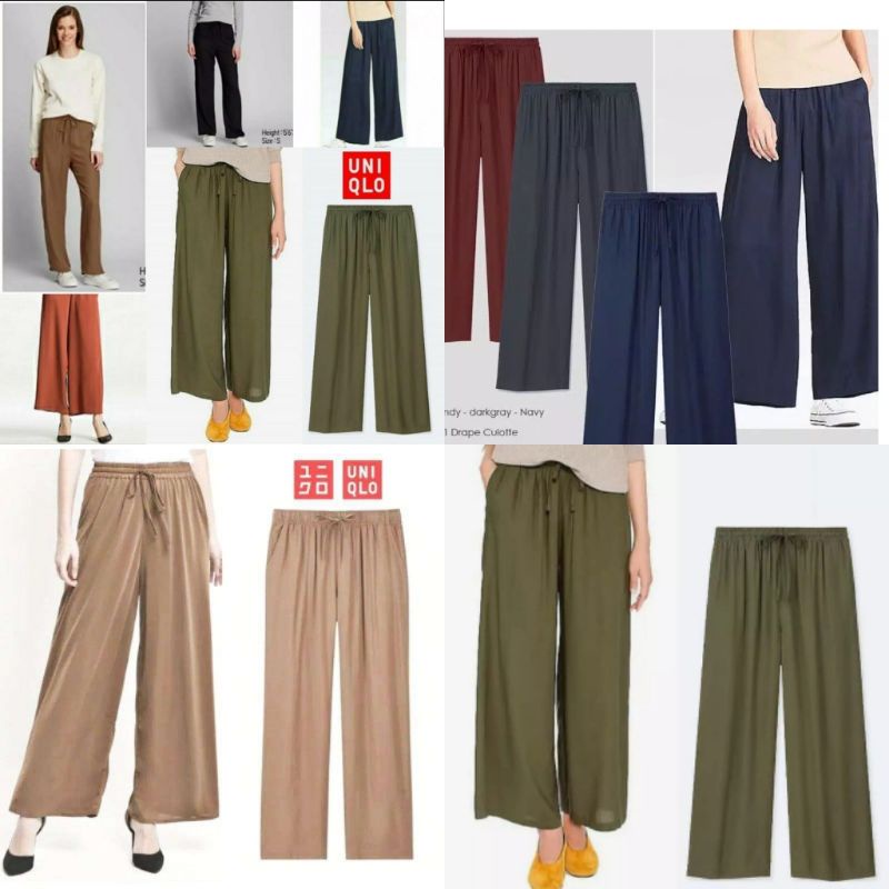 Celana Wanita | Celana Kulot | Kulot panjang Uniqlo**