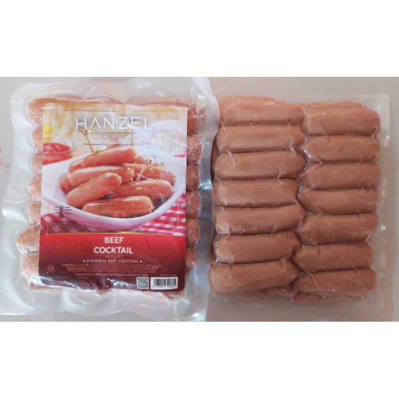 HANZEL SOSIS BEEF COCKTAIL PREMIUM ORIGINAL 500GR ISI 30 PCS