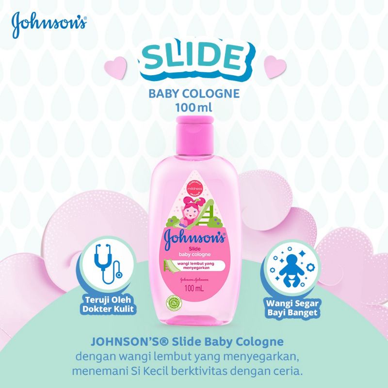 JOHNSON'S Slide Baby Cologne - Johnsons Minyak Wangi Bayi 100ml JOHNSON Parfum Bayi 100ml