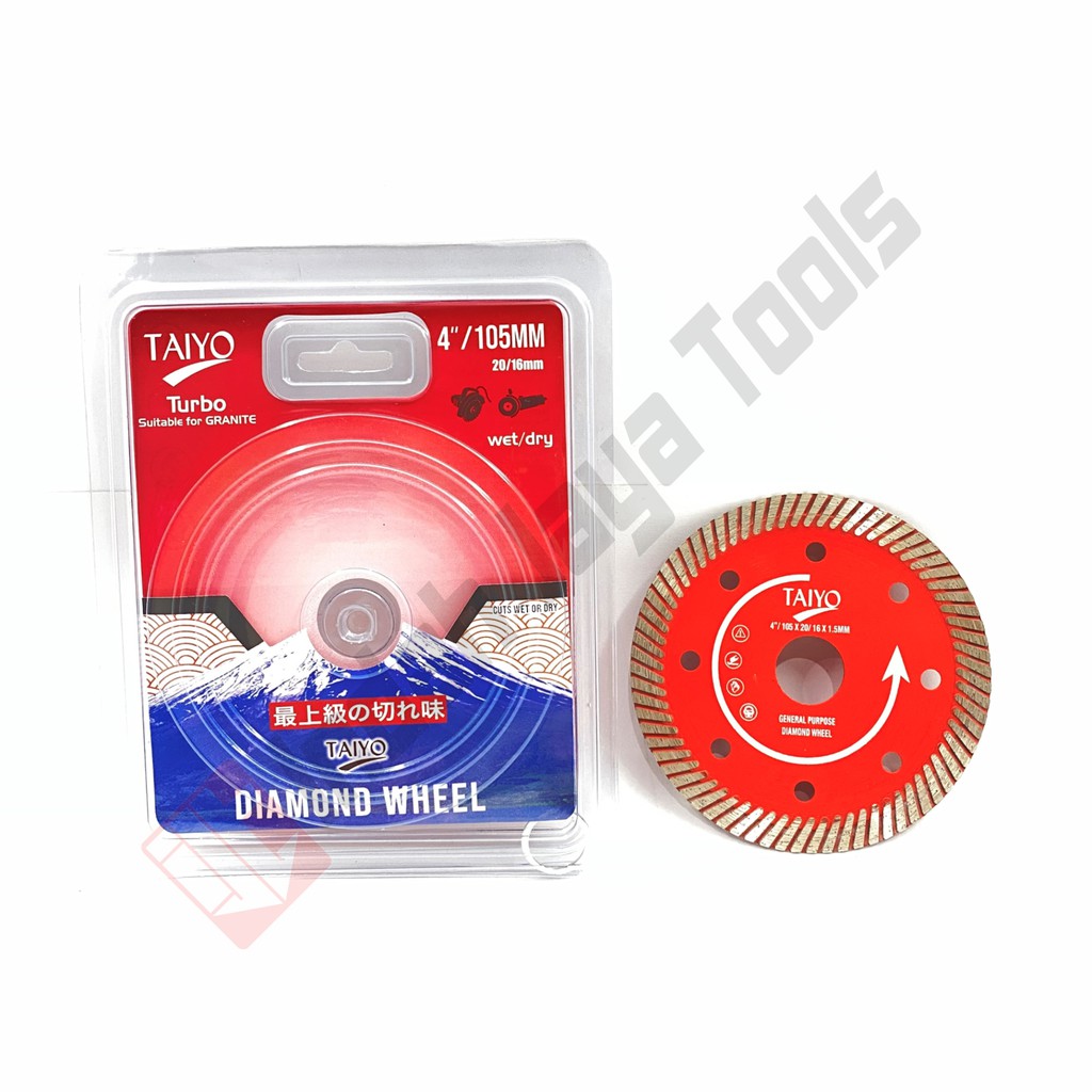 TAIYO Diamond Wheel TURBO Wet Dry Mata Pisau Potong Keramik Granit Marmer Basah Kering