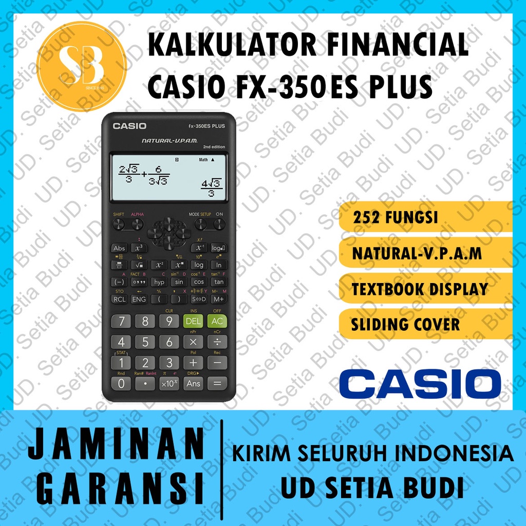 Kalkulator Scientific CASIO FX-350ES Plus Asli dan Bergaransi 350 ES